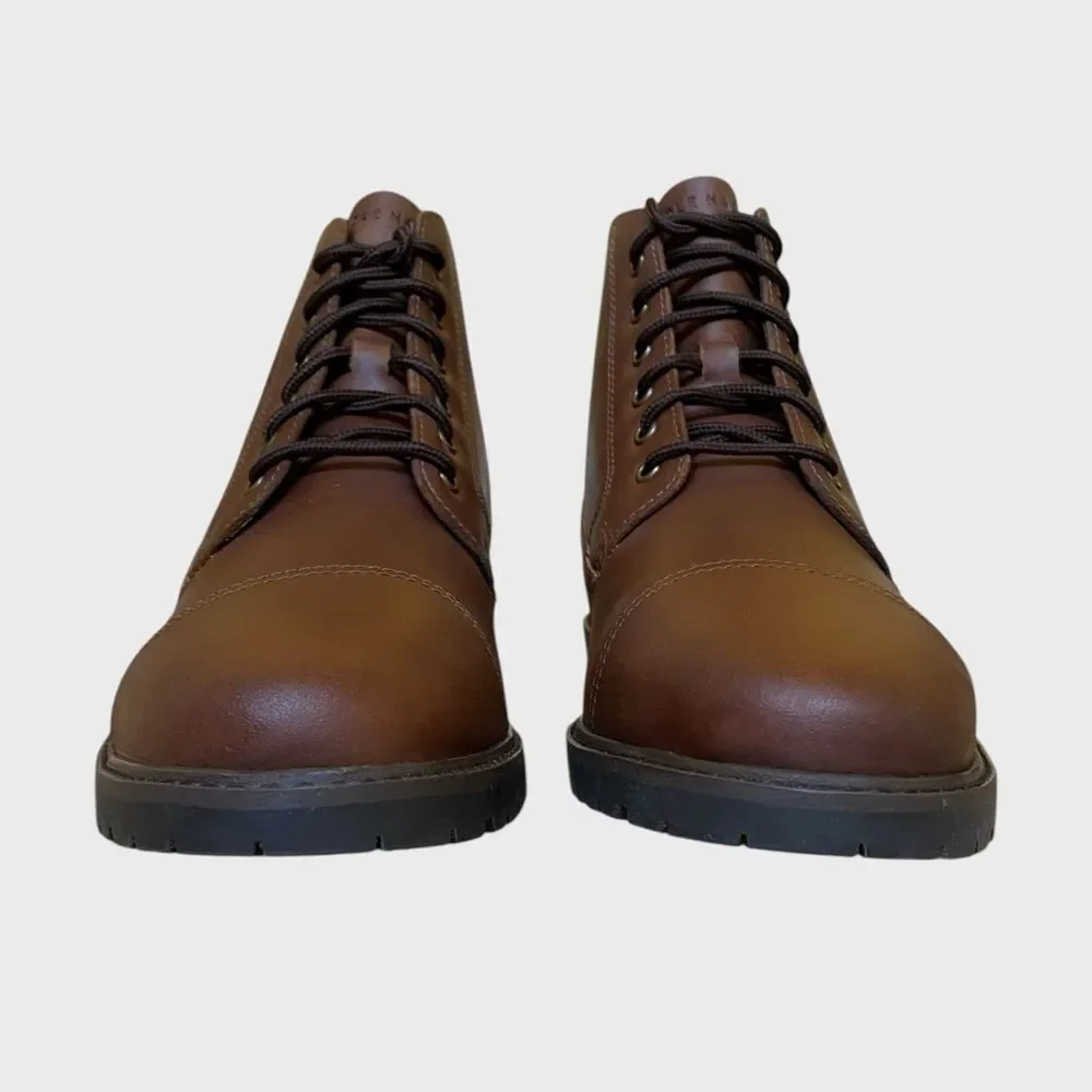 NWB Cole Haan Grand+ Lug Leather Boots Men's Size 7 Brown Lace Up Lightweight